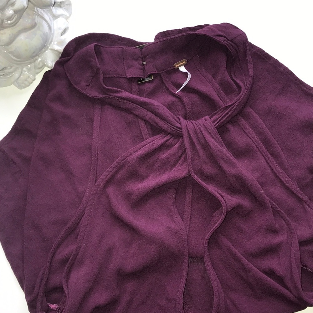 Free people burgundy top